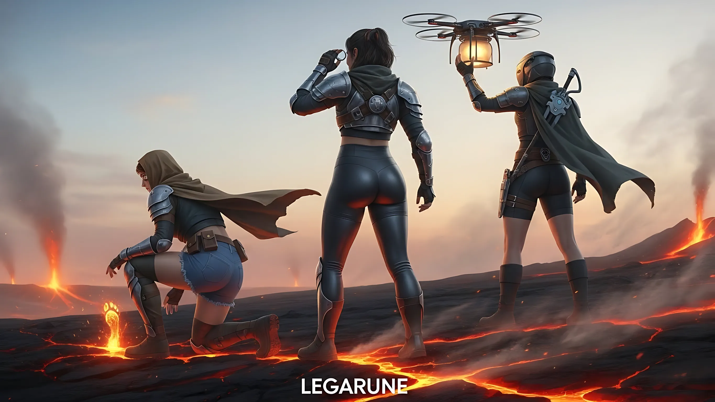 legarune art scenes images leggings cool fantasy neo future -3
